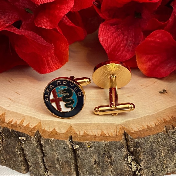 Alfa Romeo Luxury Car Logo Inspired Cufflinks - Picture 9 of 13